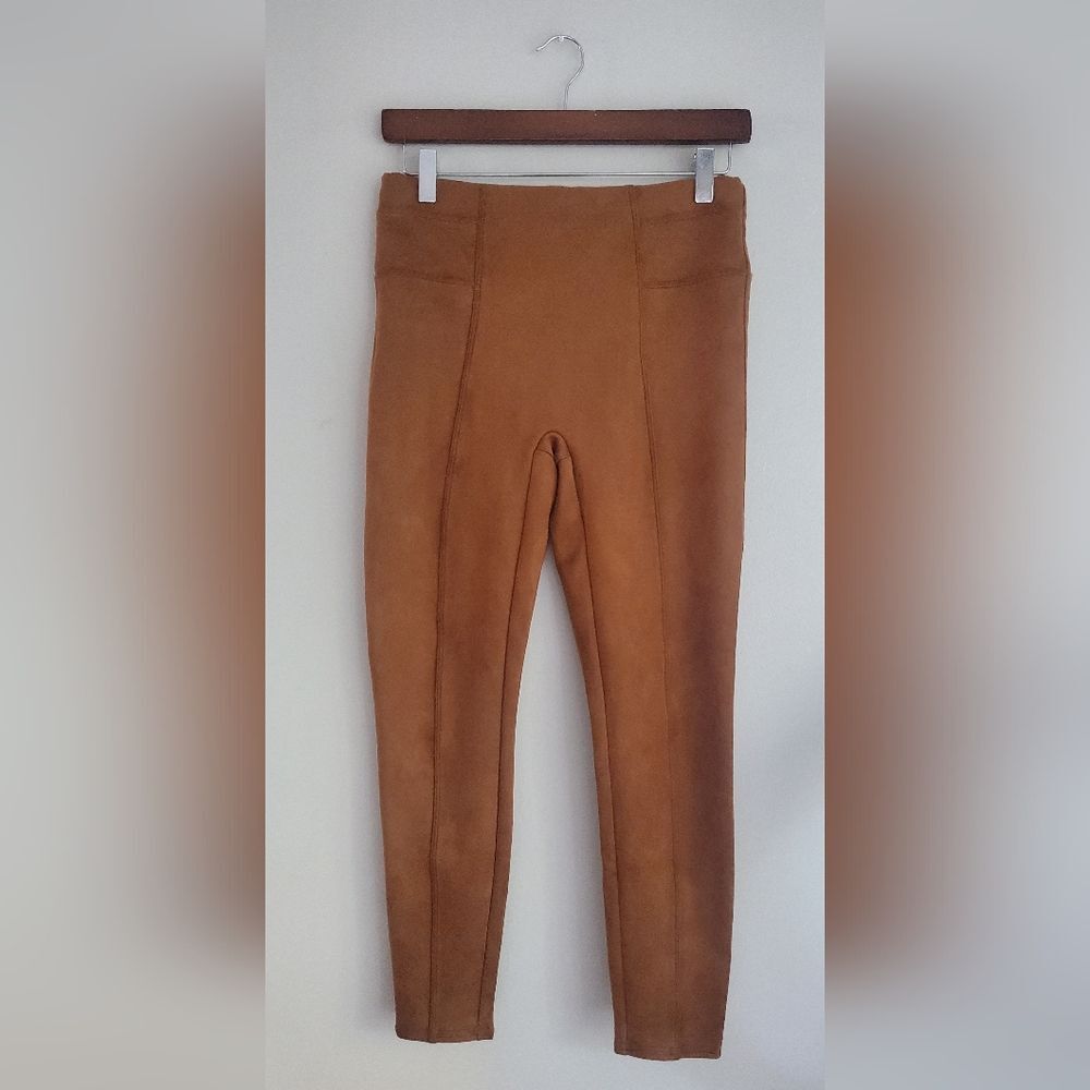 SPANX Faux Suede High Waist Leggings Size Medium